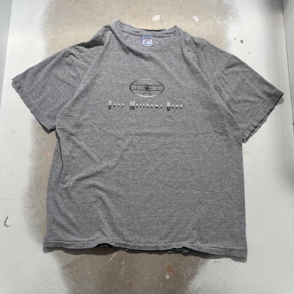 Vintage 1998 Dave Matthews Band Fall Tour Shirt All Sport Gray XL Made in USA
